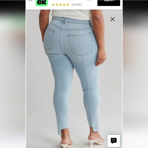 🍁🍂Good american 18 Good Legs Jagged Edge Jeans - Picture 2 of 5